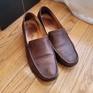 Rohde women's slipper moccasin low shoes leather brown 7.5